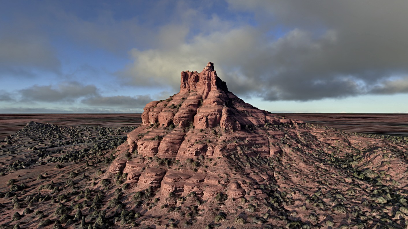 Bell Rock Multipurpose 3D Terrain Model 3D model_7