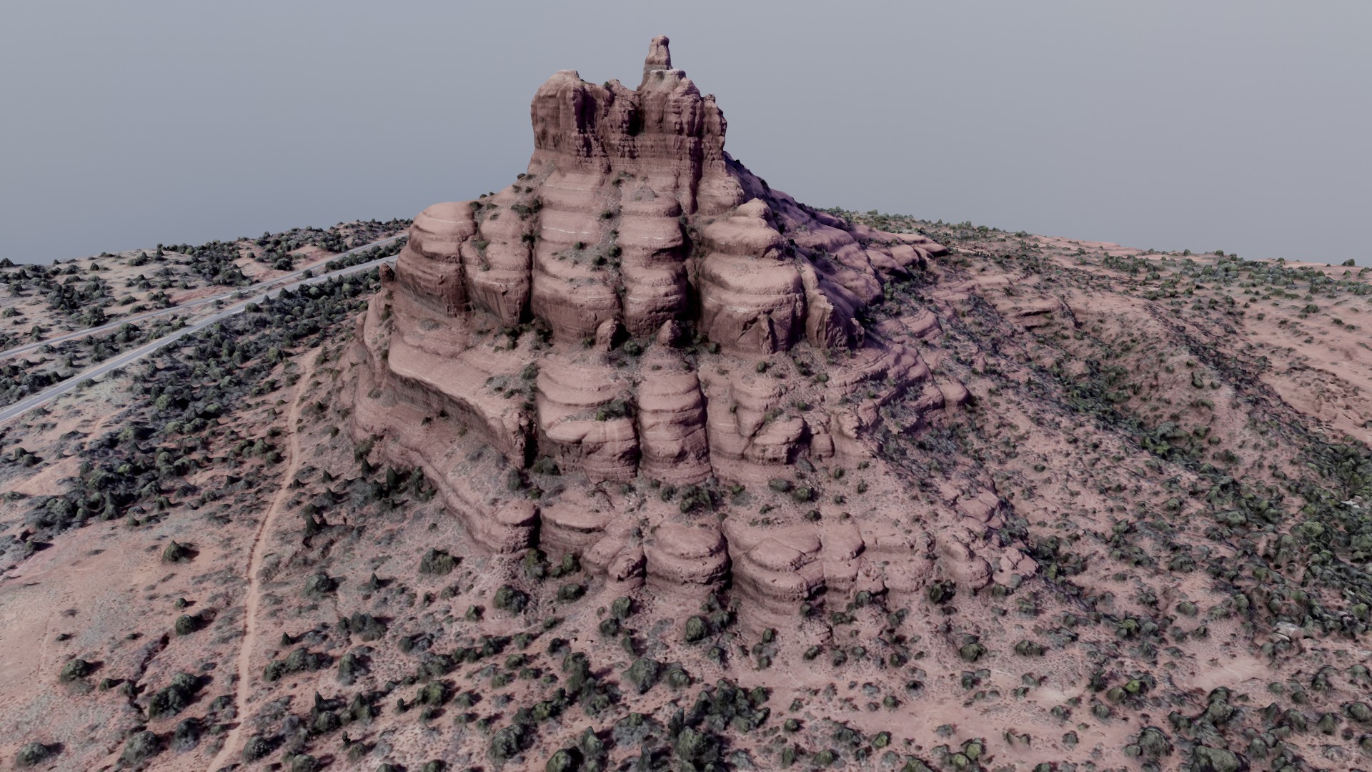 Bell Rock Multipurpose 3D Terrain Model 3D model_29