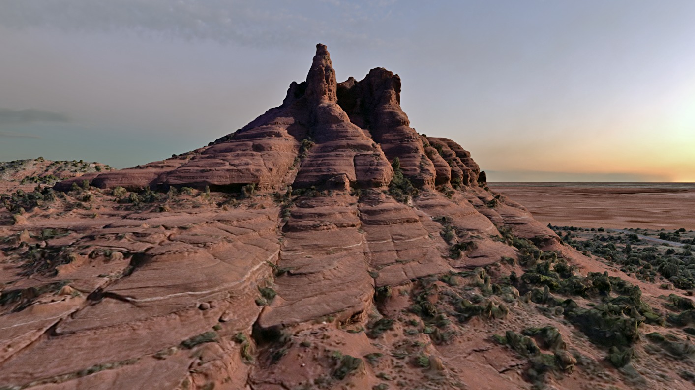 Bell Rock Multipurpose 3D Terrain Model 3D model_2