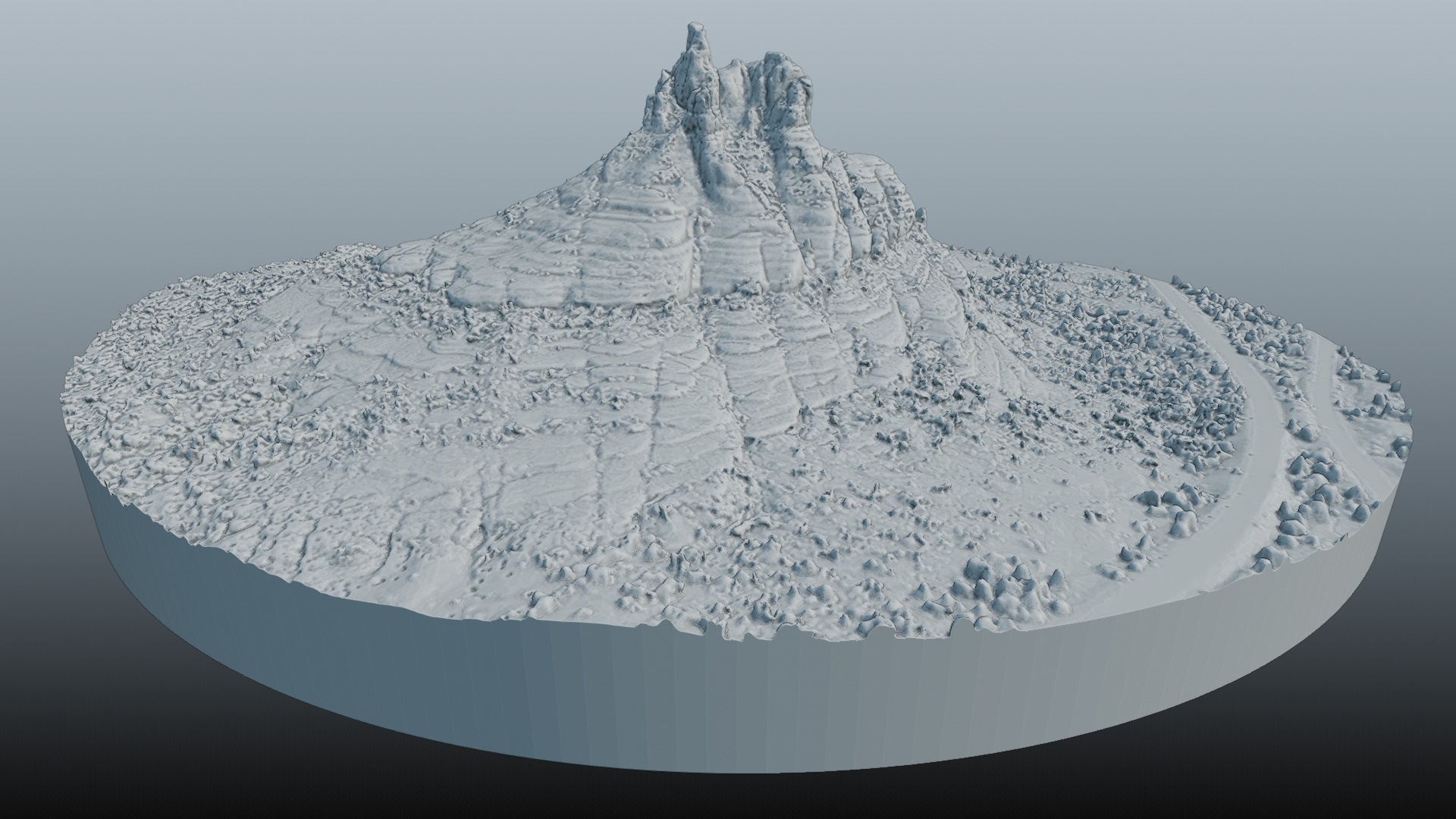 Bell Rock Multipurpose 3D Terrain Model 3D model_52