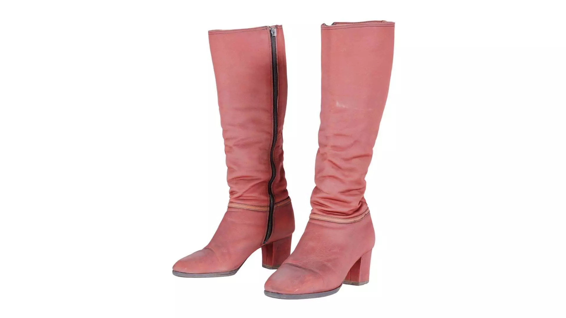 Leather Boot Zipper Low-poly 3D model_0