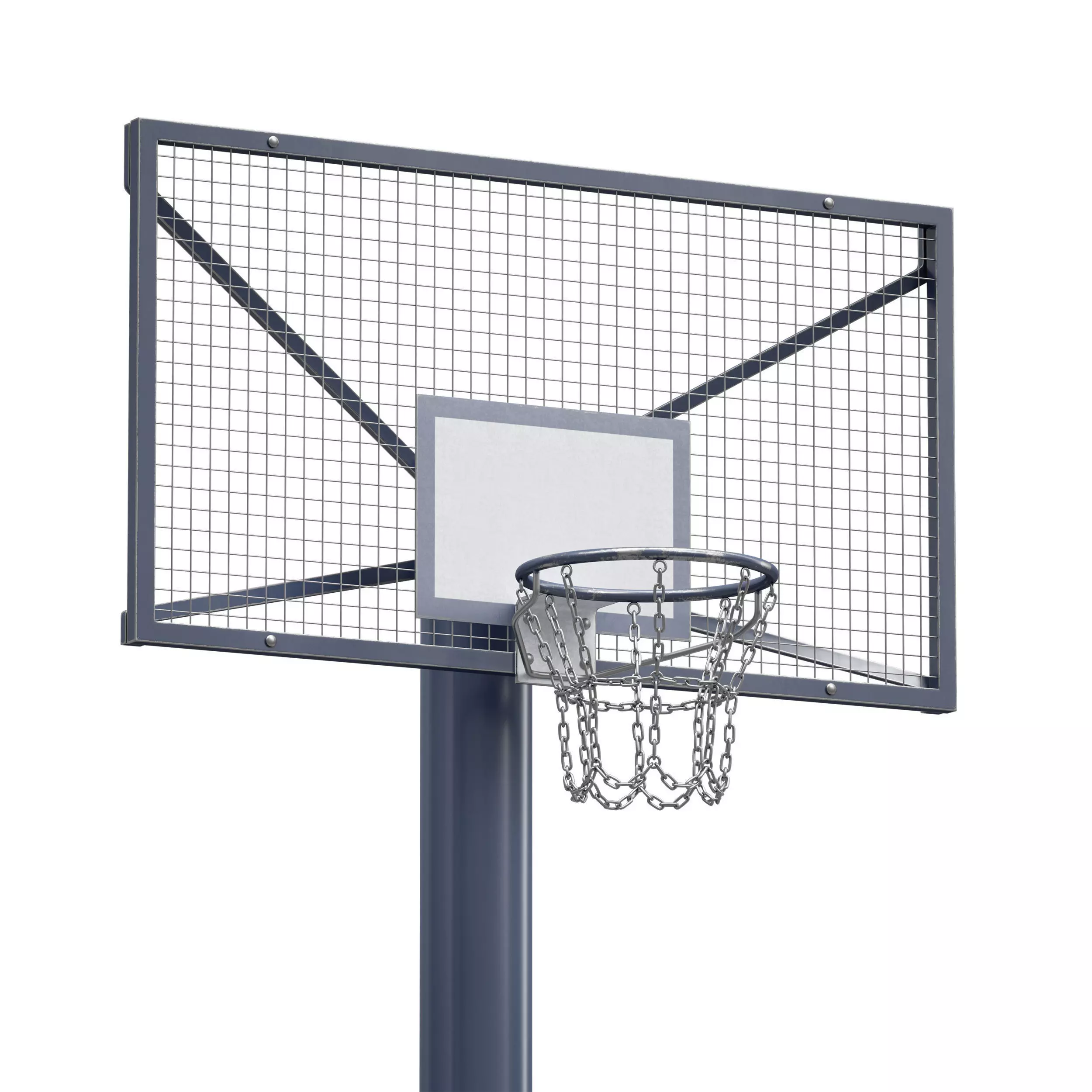Basketball hoop basketball backboard metal construction 3D model