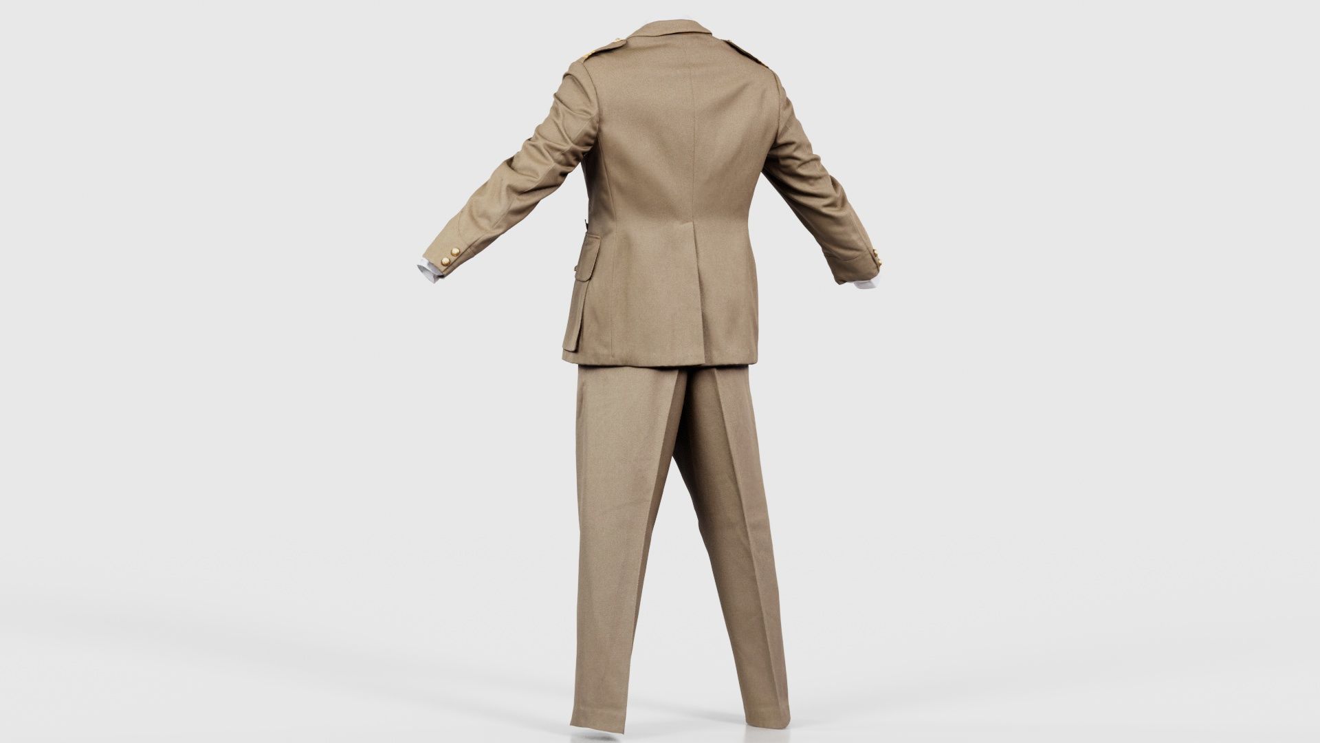 Army Uniform Low-poly 3D model_22