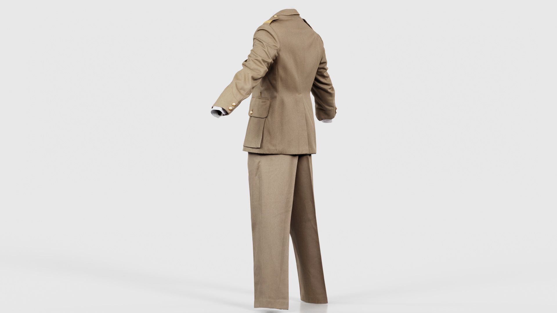 Army Uniform Low-poly 3D model_23