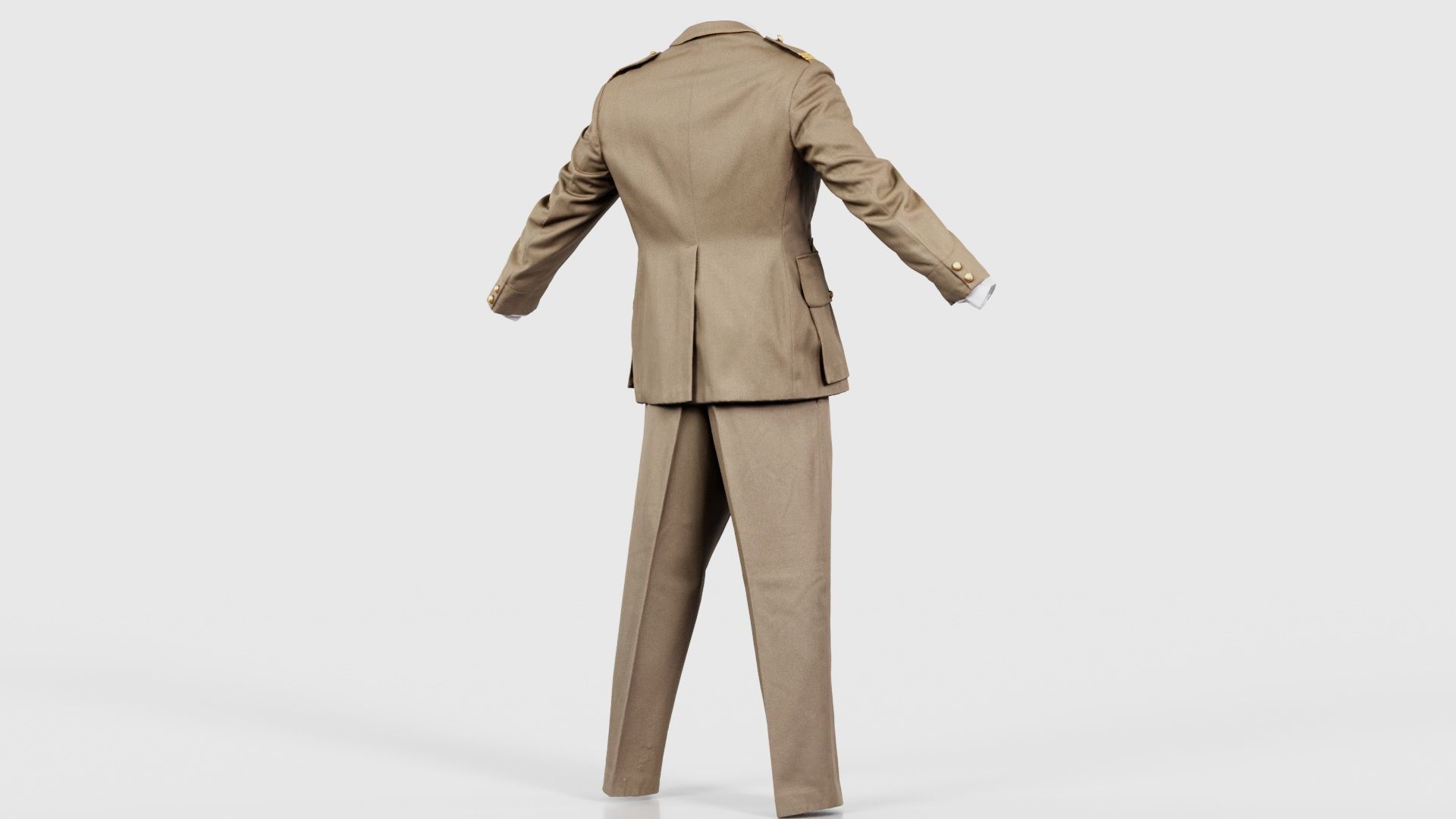 Army Uniform Low-poly 3D model_20