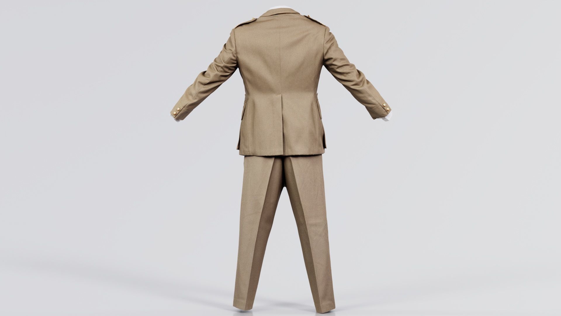 Army Uniform Low-poly 3D model_5