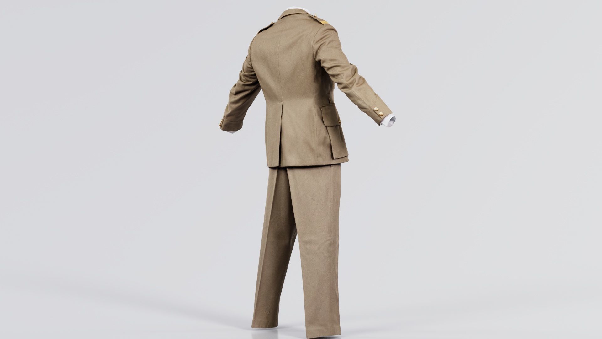 Army Uniform Low-poly 3D model_8