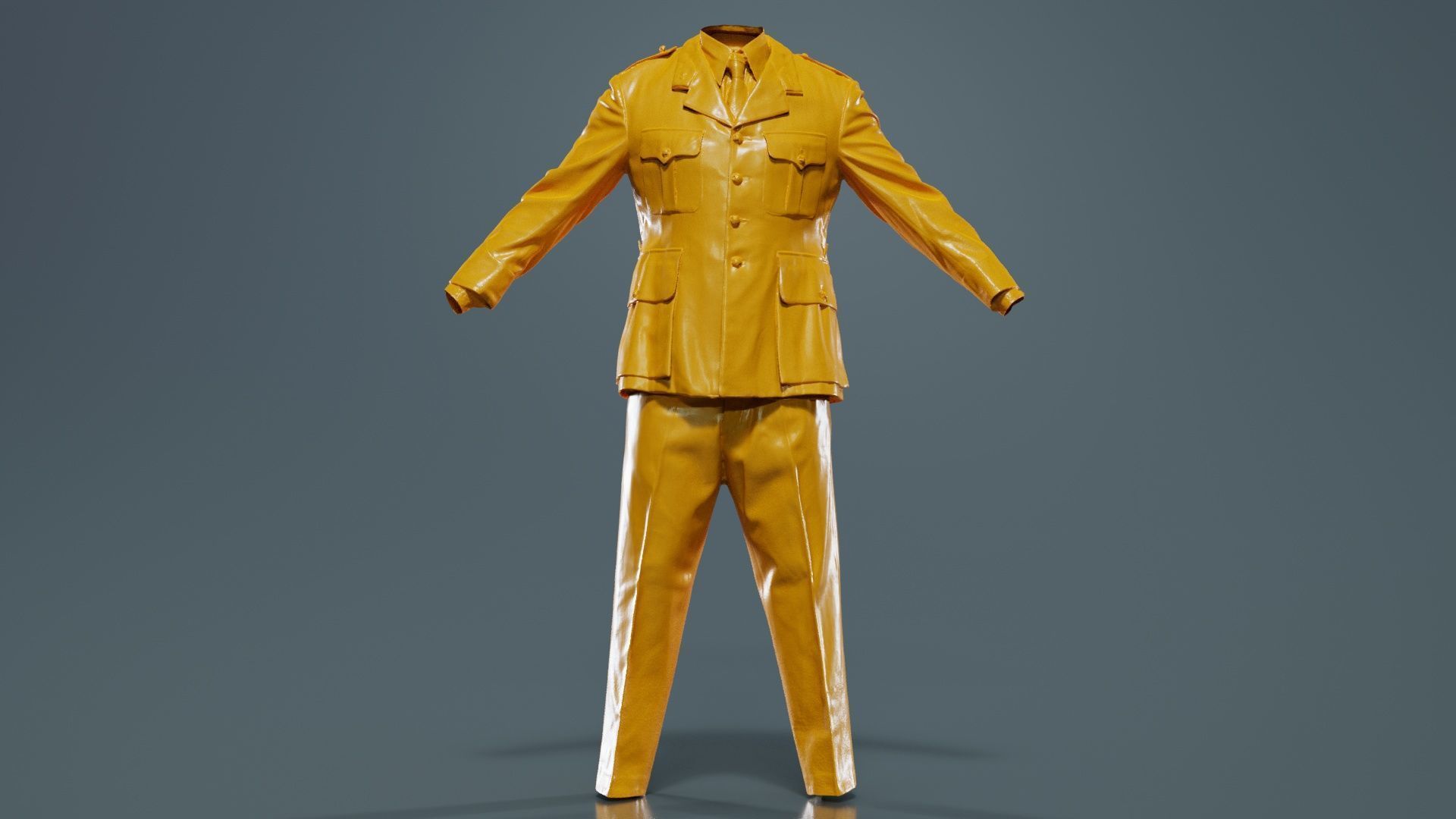 Army Uniform Low-poly 3D model_12