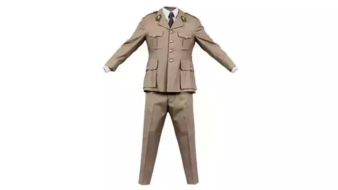 Army Uniform Low-poly 3D model