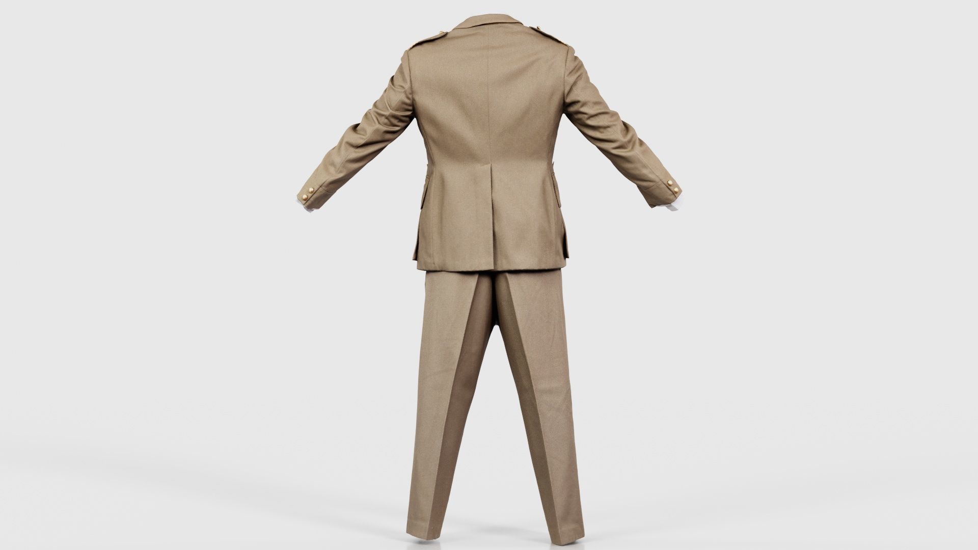 Army Uniform Low-poly 3D model_21