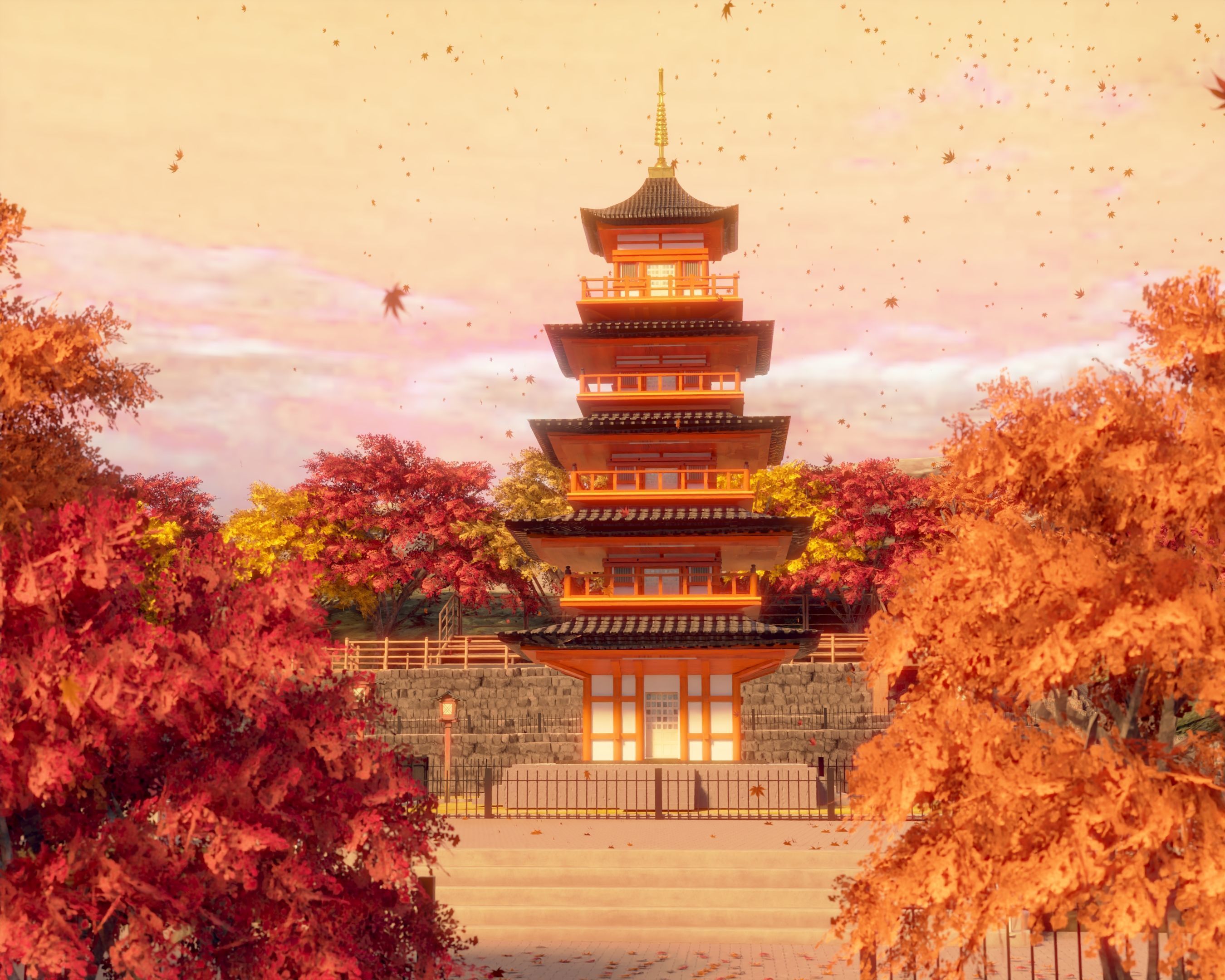 Arakurayama Sengen Park Autumn Version 3D model_4