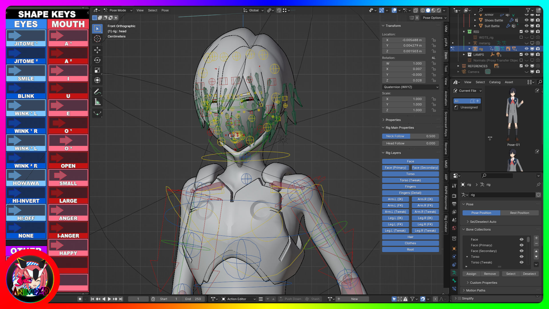 Hiro - Darling in the Franxx - 3D Model Blender 3D model_8