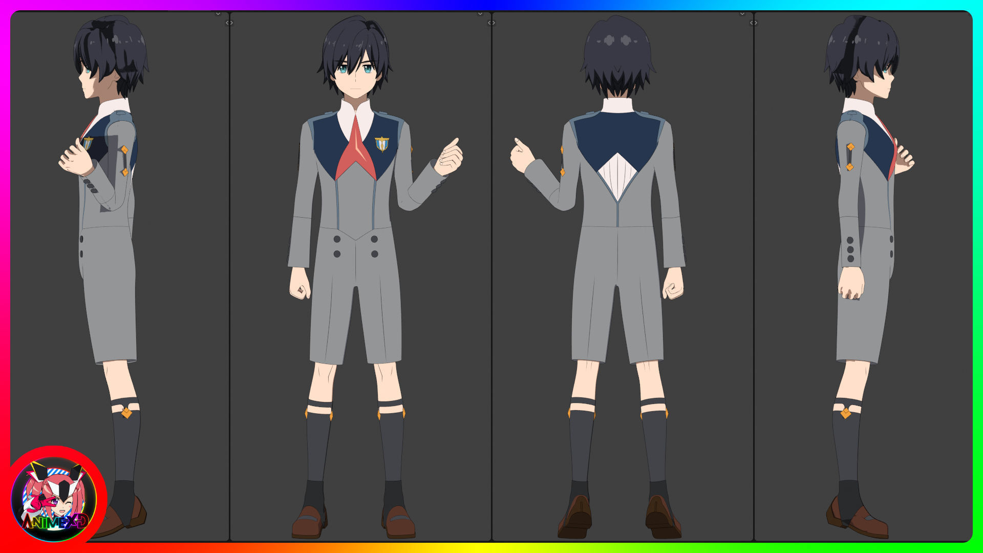 Hiro - Darling in the Franxx - 3D Model Blender 3D model_4