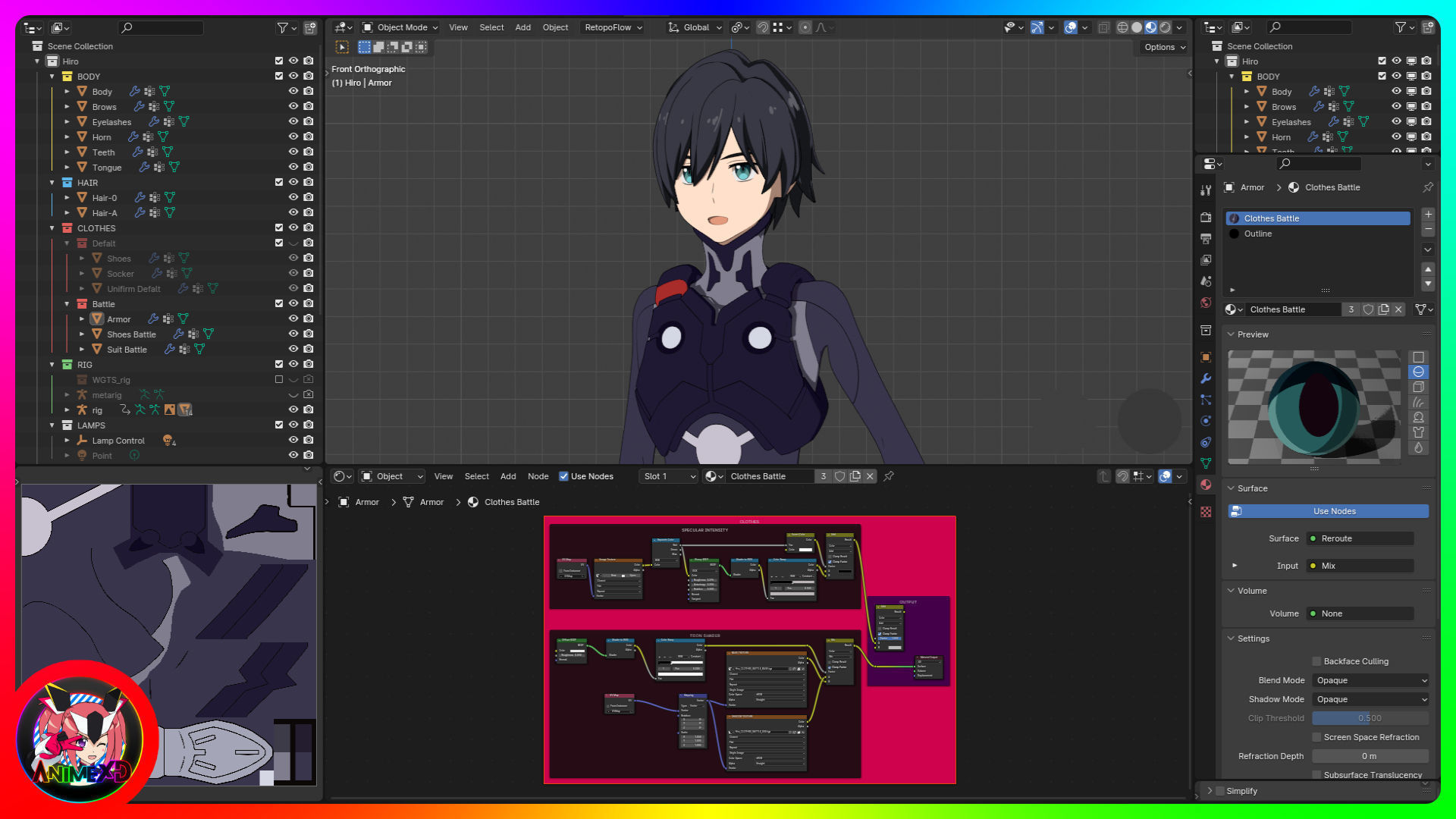Hiro - Darling in the Franxx - 3D Model Blender 3D model_10