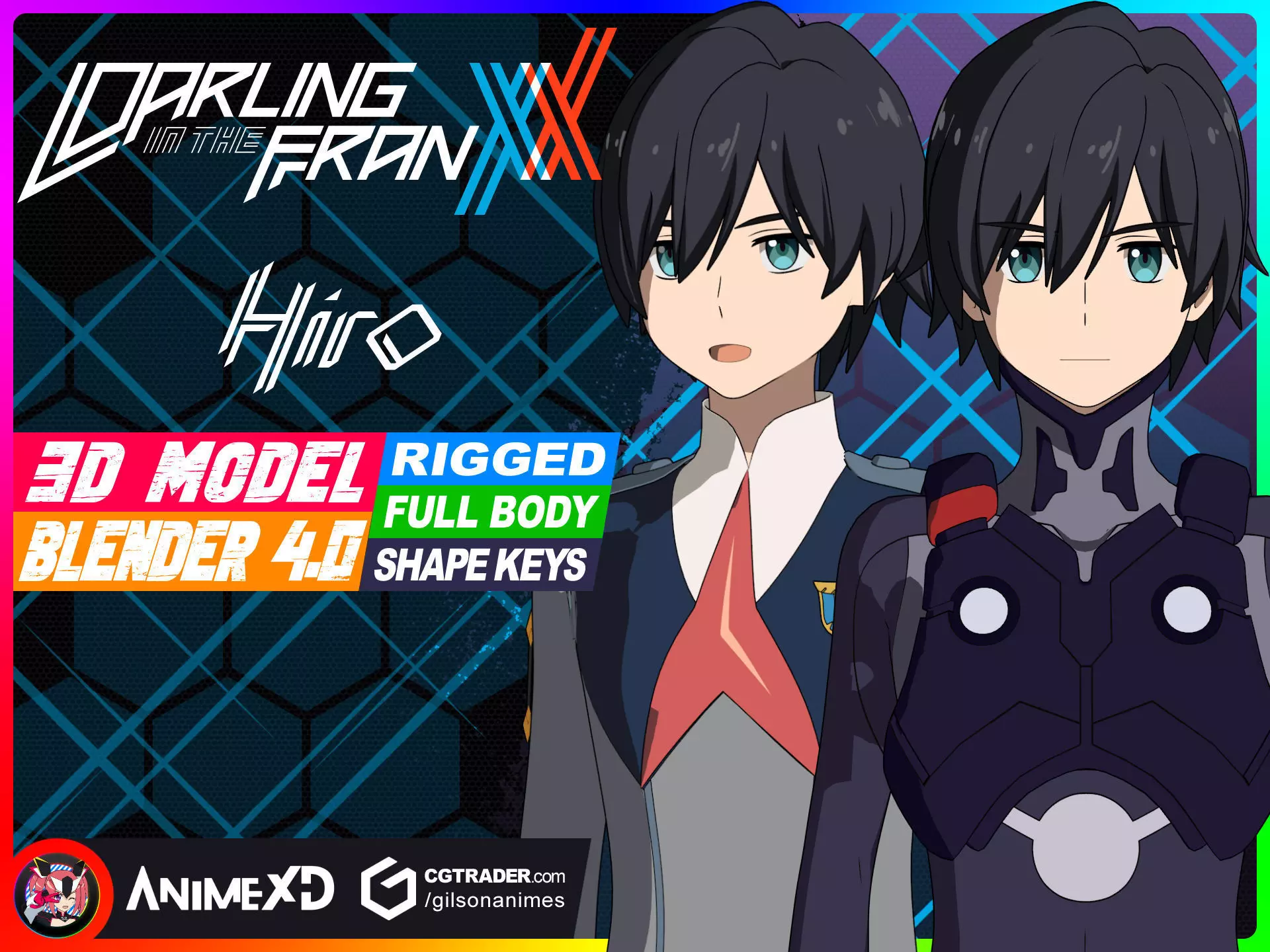 Hiro - Darling in the Franxx - 3D Model Blender 3D model_0