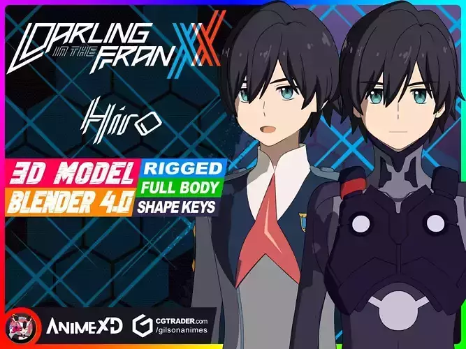 Hiro - Darling in the Franxx - 3D Model Blender 3D model Hiro - Darling in the Franxx - 3D Model Blender 3D model