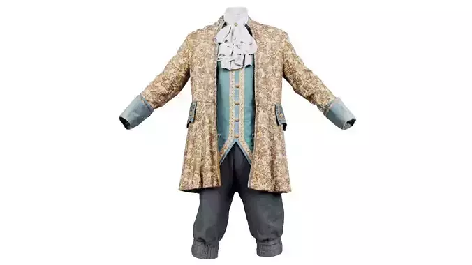 Flower Decorated Historic Costume