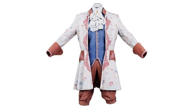 Heaven Decorated Historic Costume Low-poly 3D model