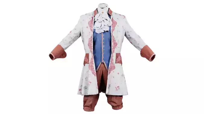 Heaven Decorated Historic Costume Low-poly 3D model