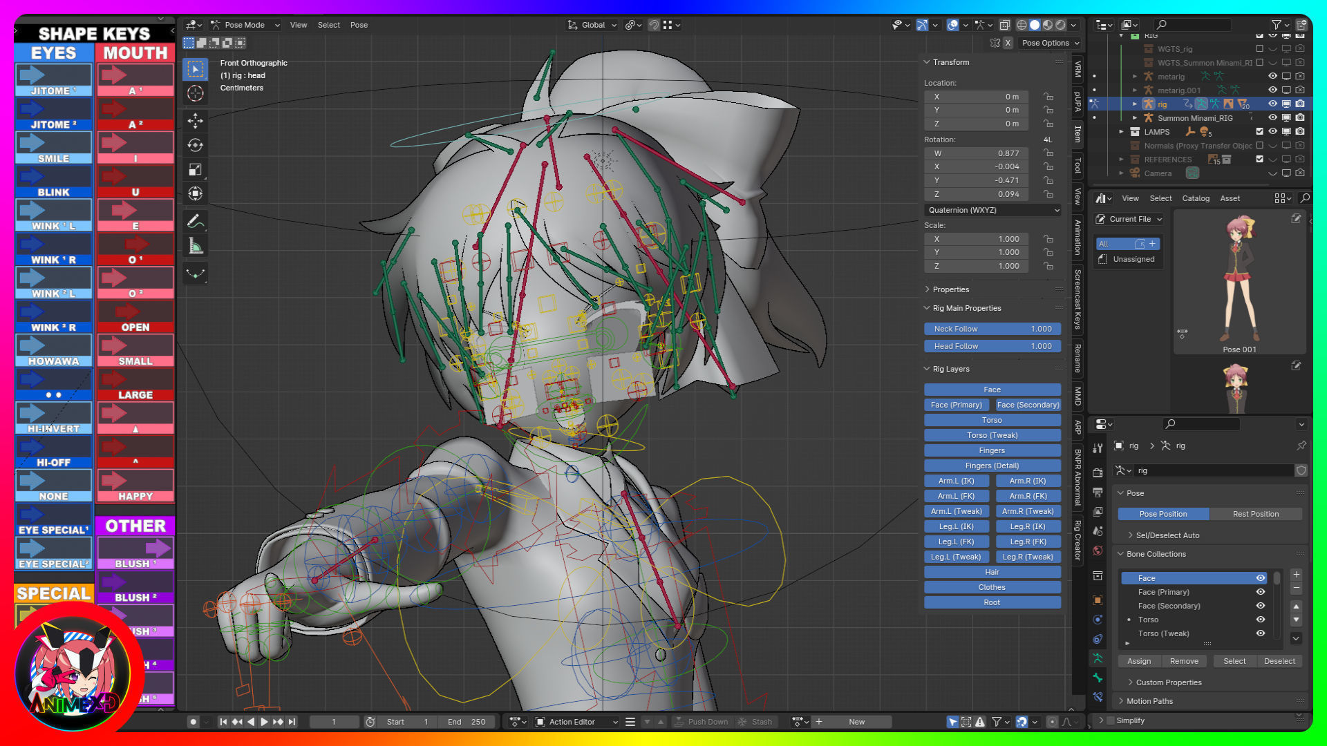 Minami Shimada - Baka and Test - 3D Model Blender 3D model_8