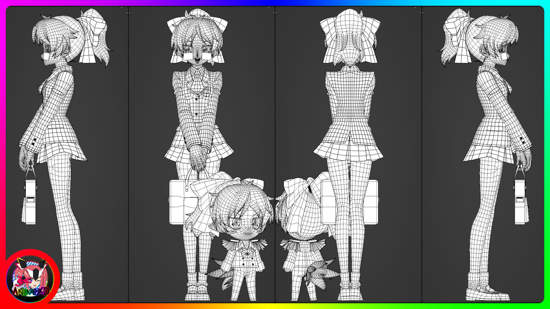 Minami Shimada - Baka and Test - 3D Model Blender 3D model_6