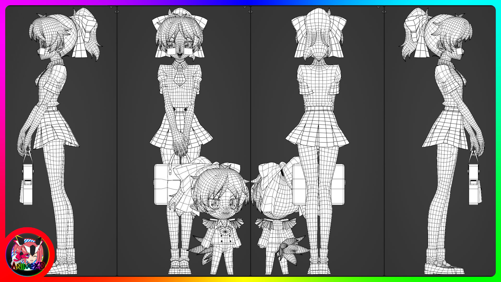 Minami Shimada - Baka and Test - 3D Model Blender 3D model_7