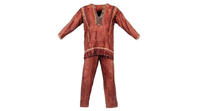 Indian Costume Low-poly 3D model