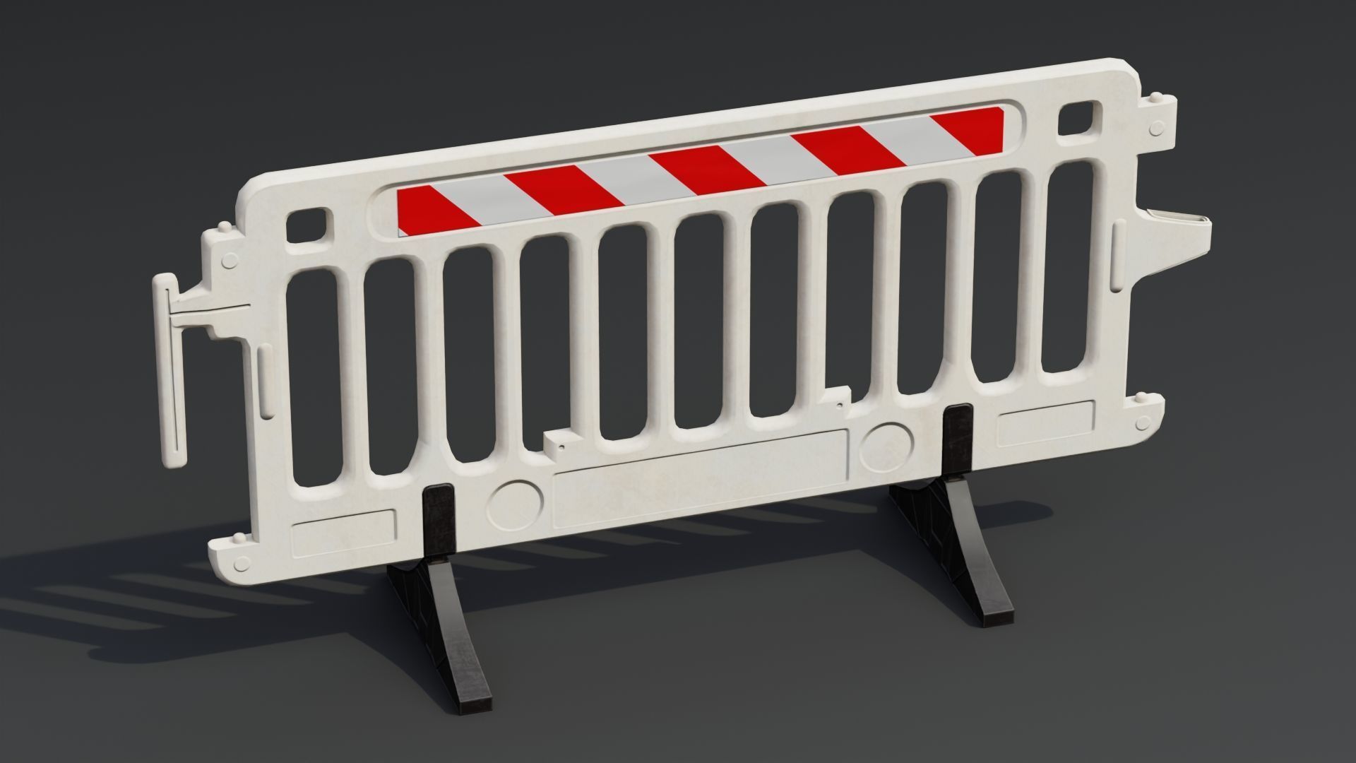 Plastic Barricade PBR Game-Ready Low-poly 3D model_6