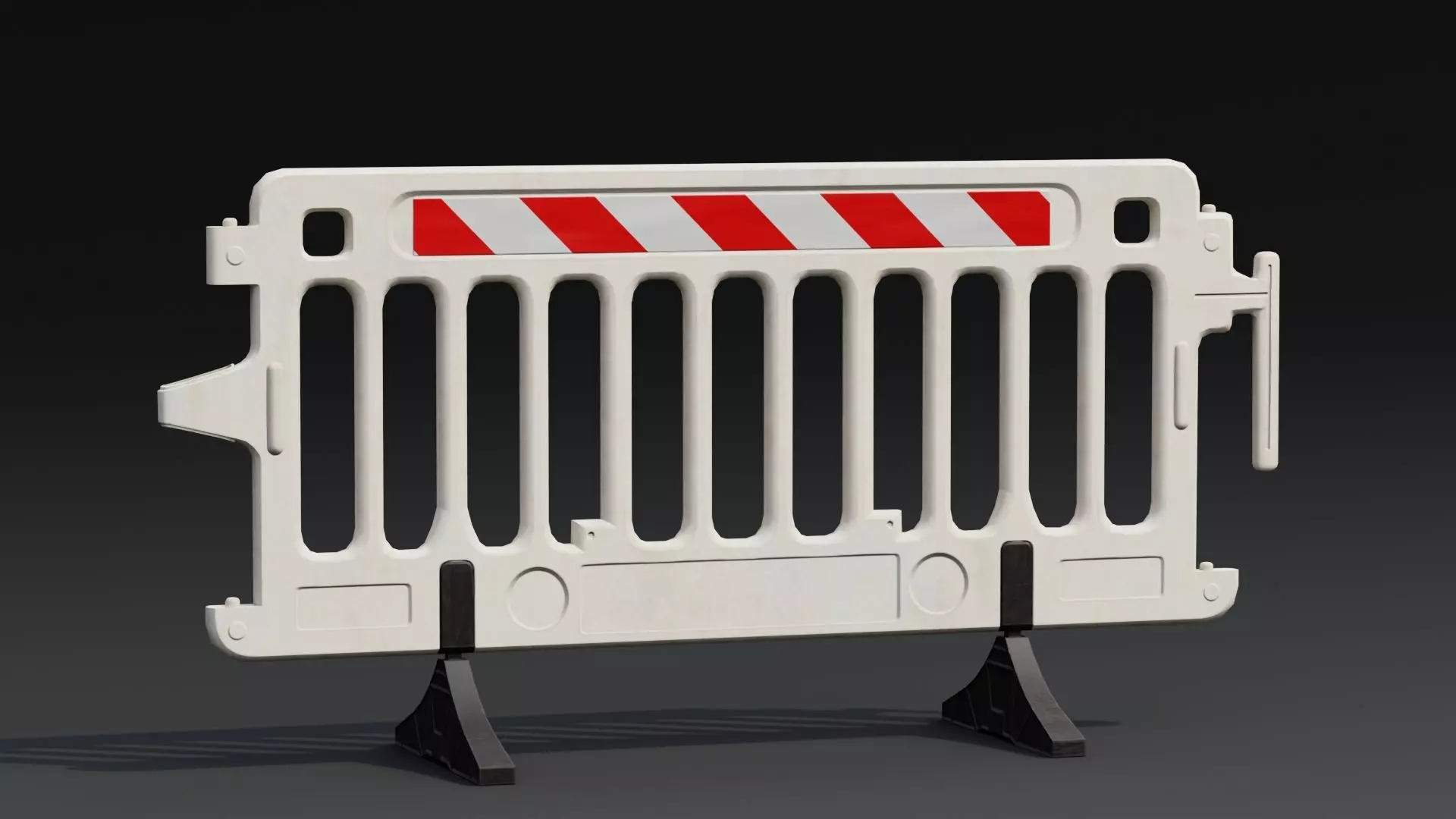 Plastic Barricade PBR Game-Ready Low-poly 3D model_0