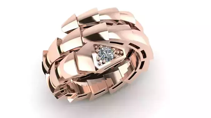 Snake ring bul 02 3D print model