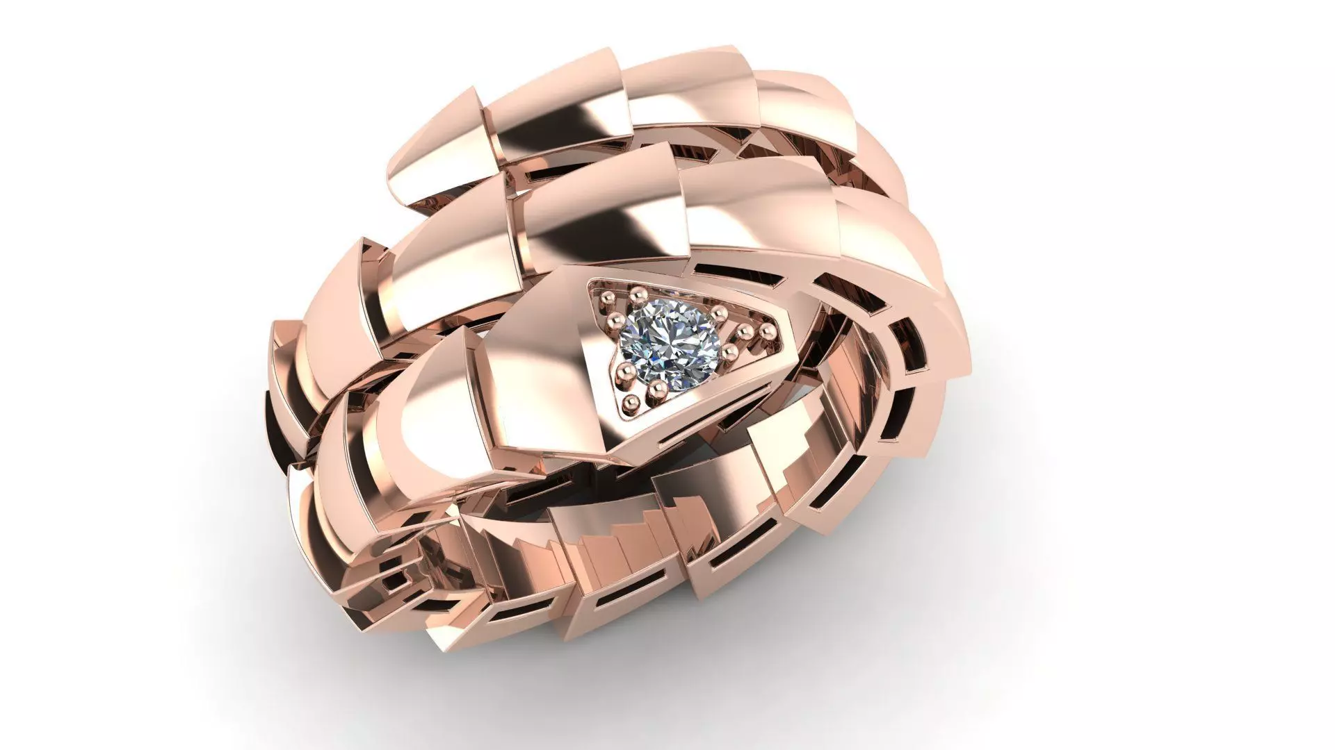 Snake ring bul 02 3D print model_0