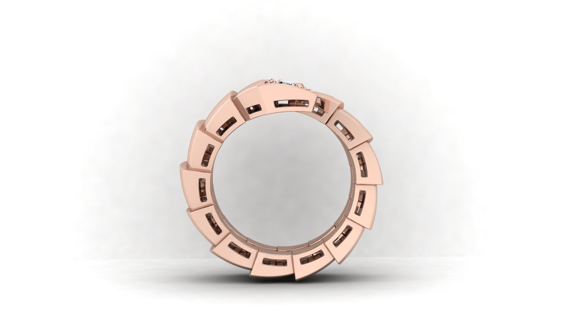 Snake ring bul 02 3D print model_2