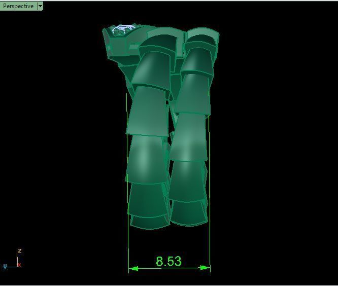 Snake ring bul 02 3D print model_4