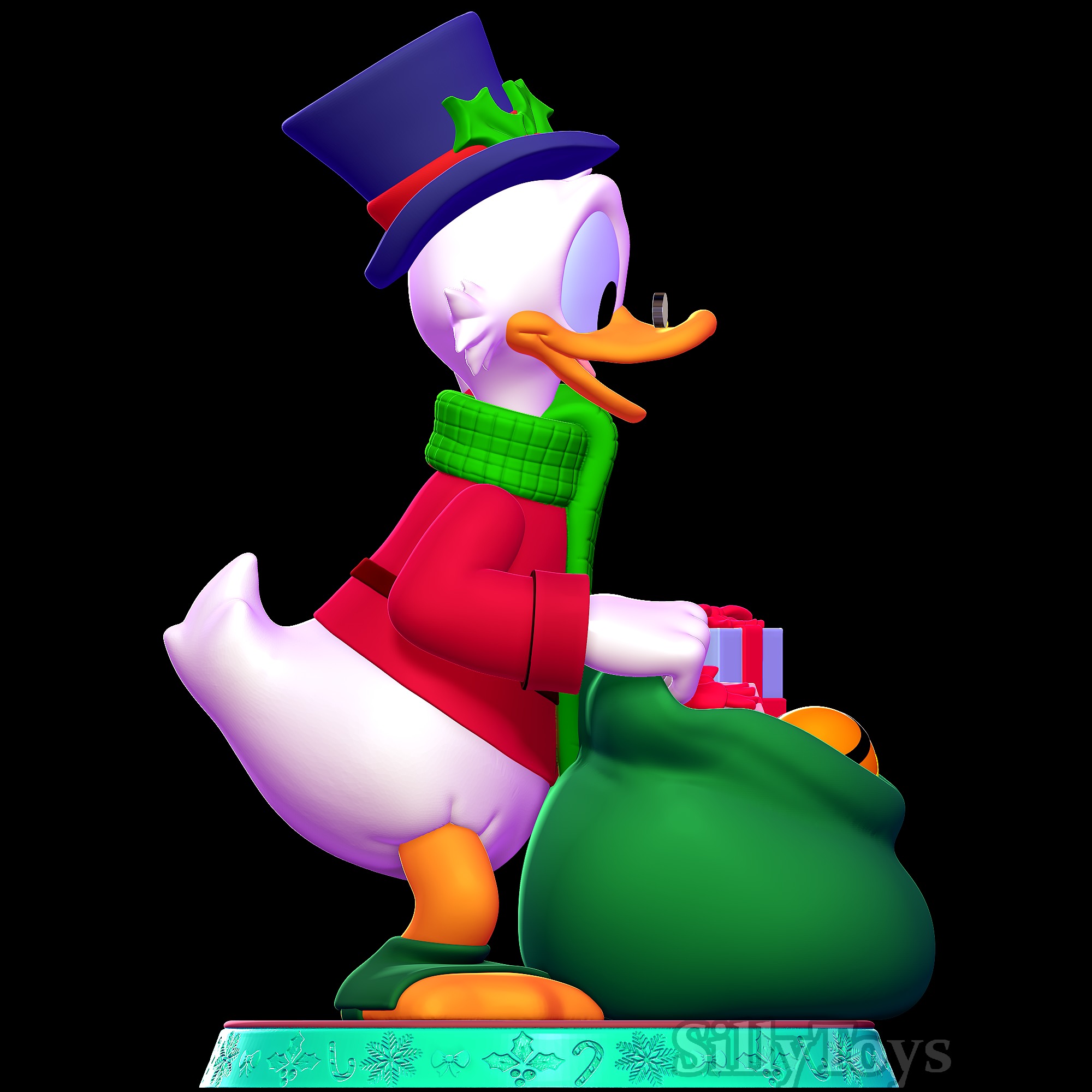 Scrooge McDuck Christmas 3D print model_2