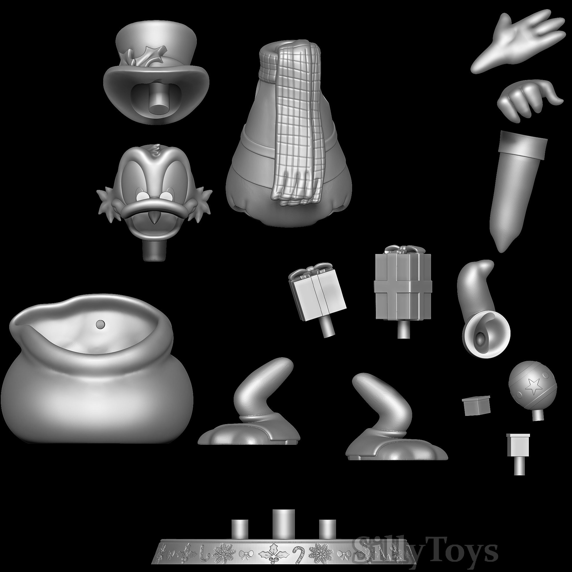 Scrooge McDuck Christmas 3D print model_5