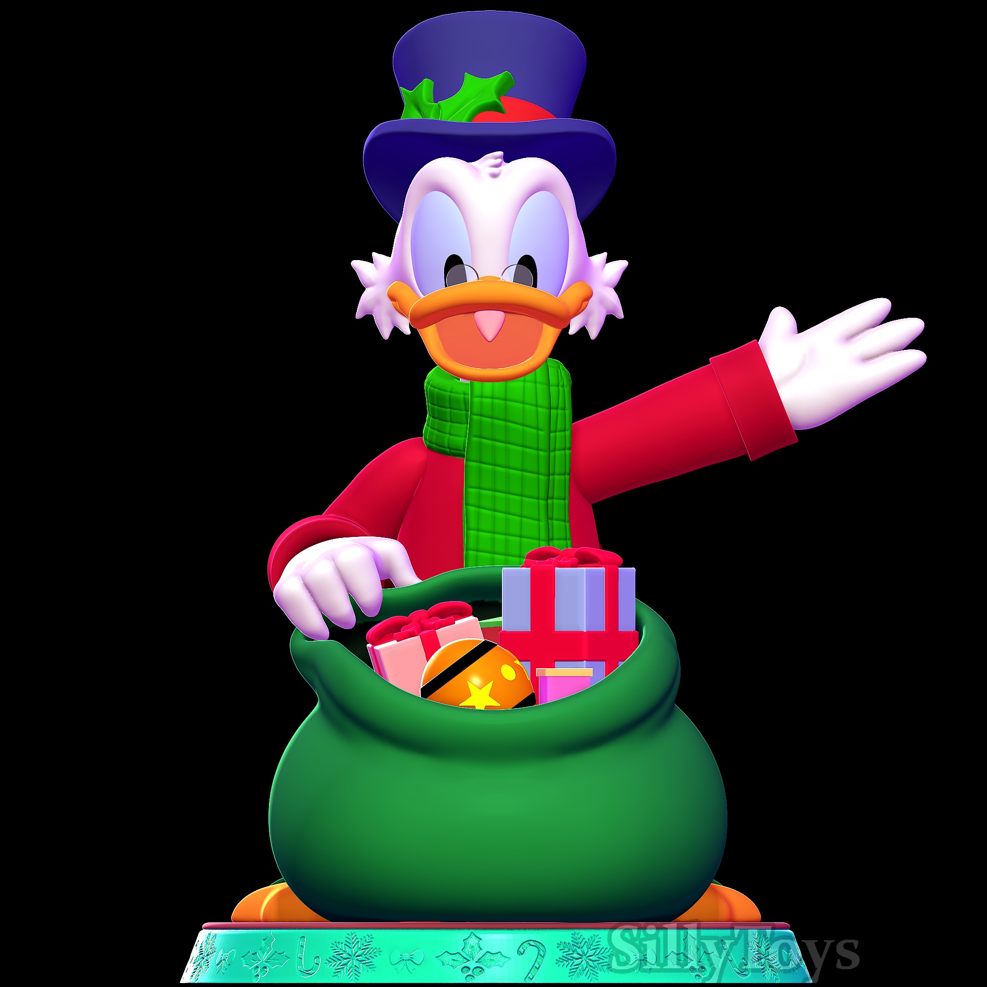 Scrooge McDuck Christmas 3D print model_1