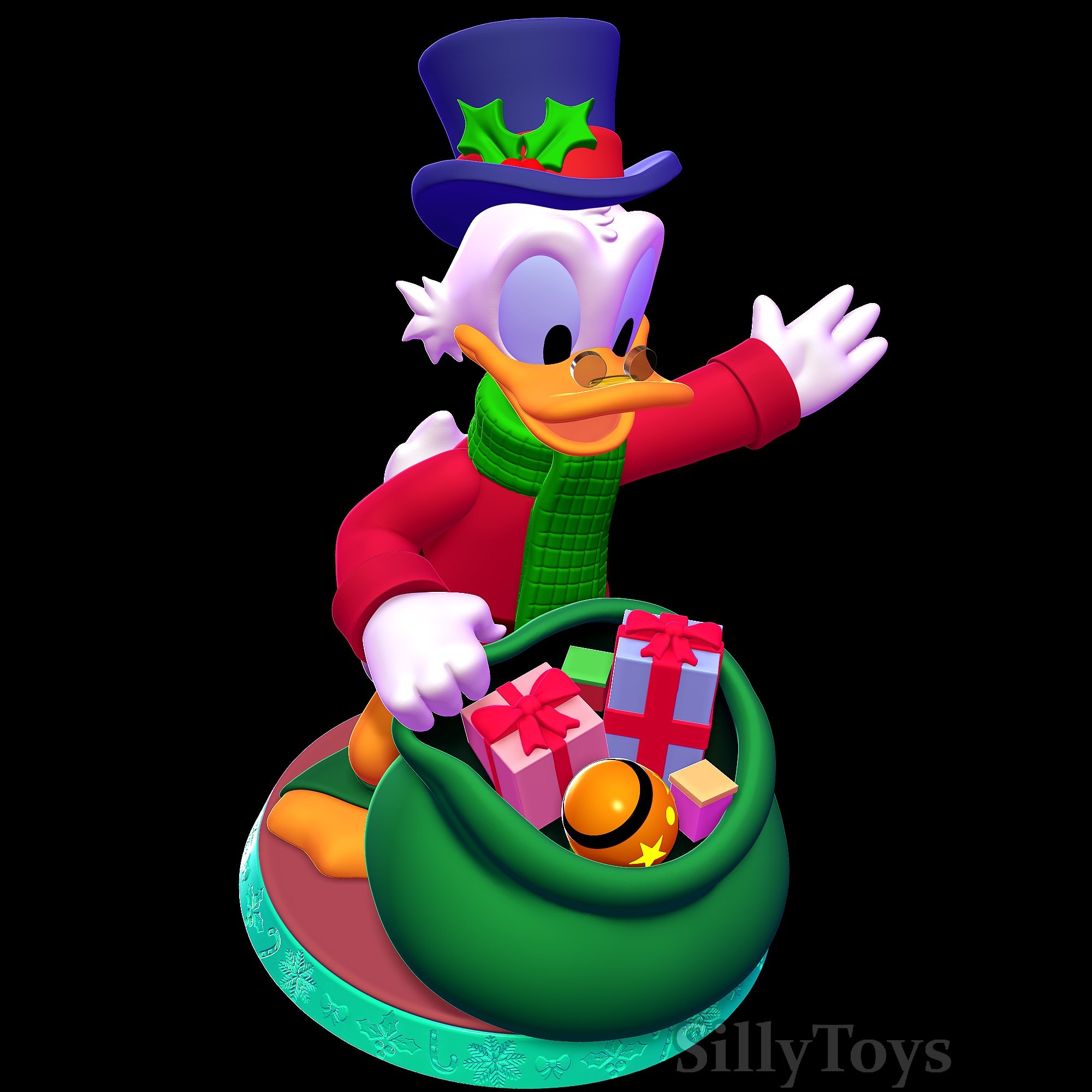 Scrooge McDuck Christmas 3D print model_4