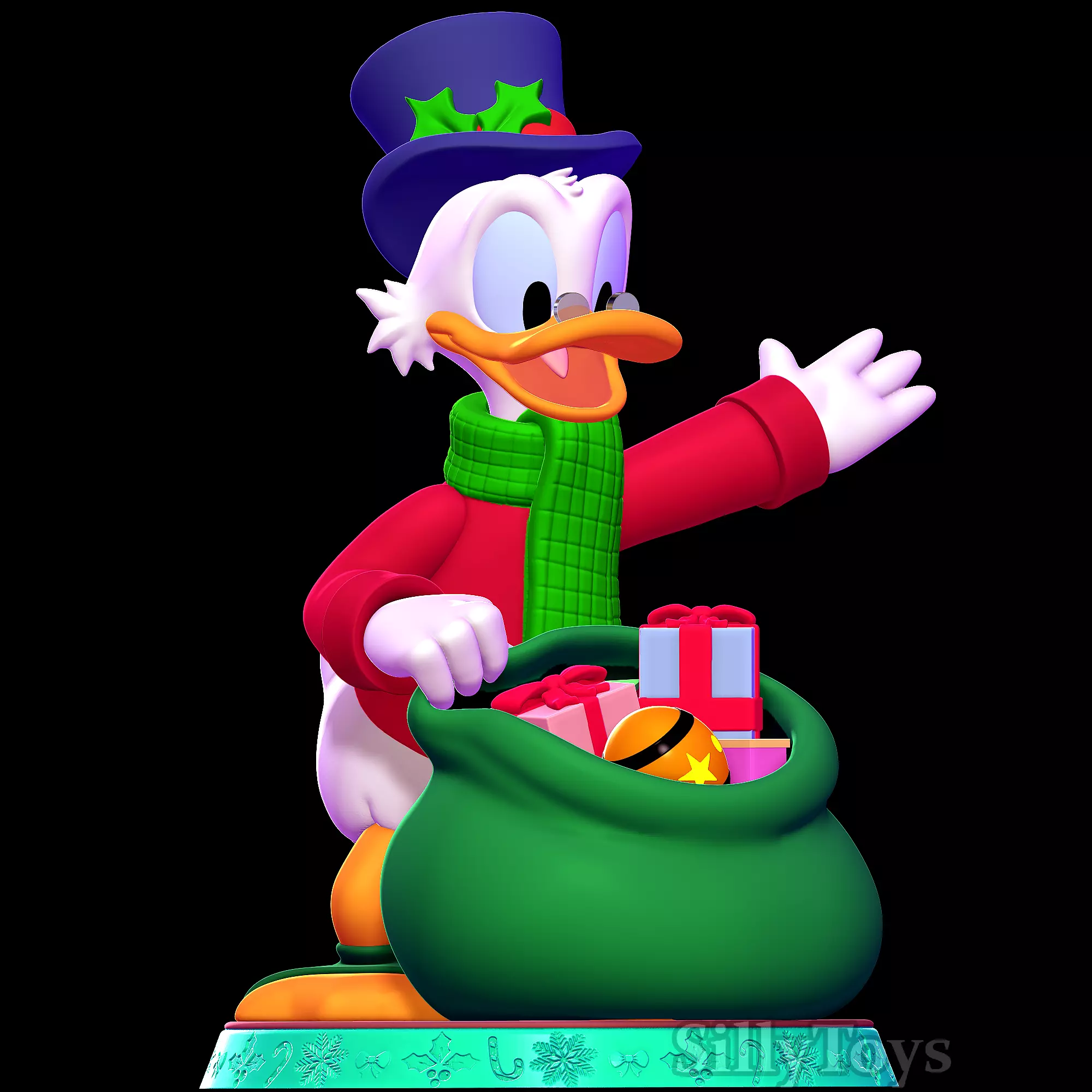Scrooge McDuck Christmas 3D print model_0