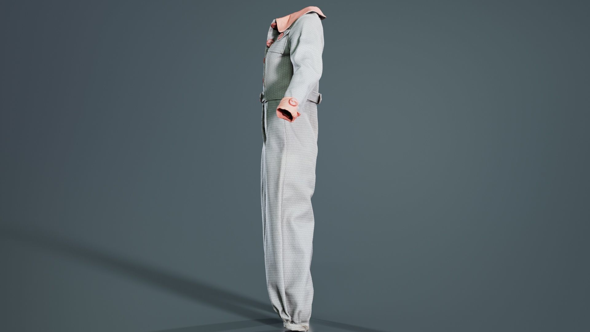 Pilot Bodysuit Open Low-poly 3D model_2