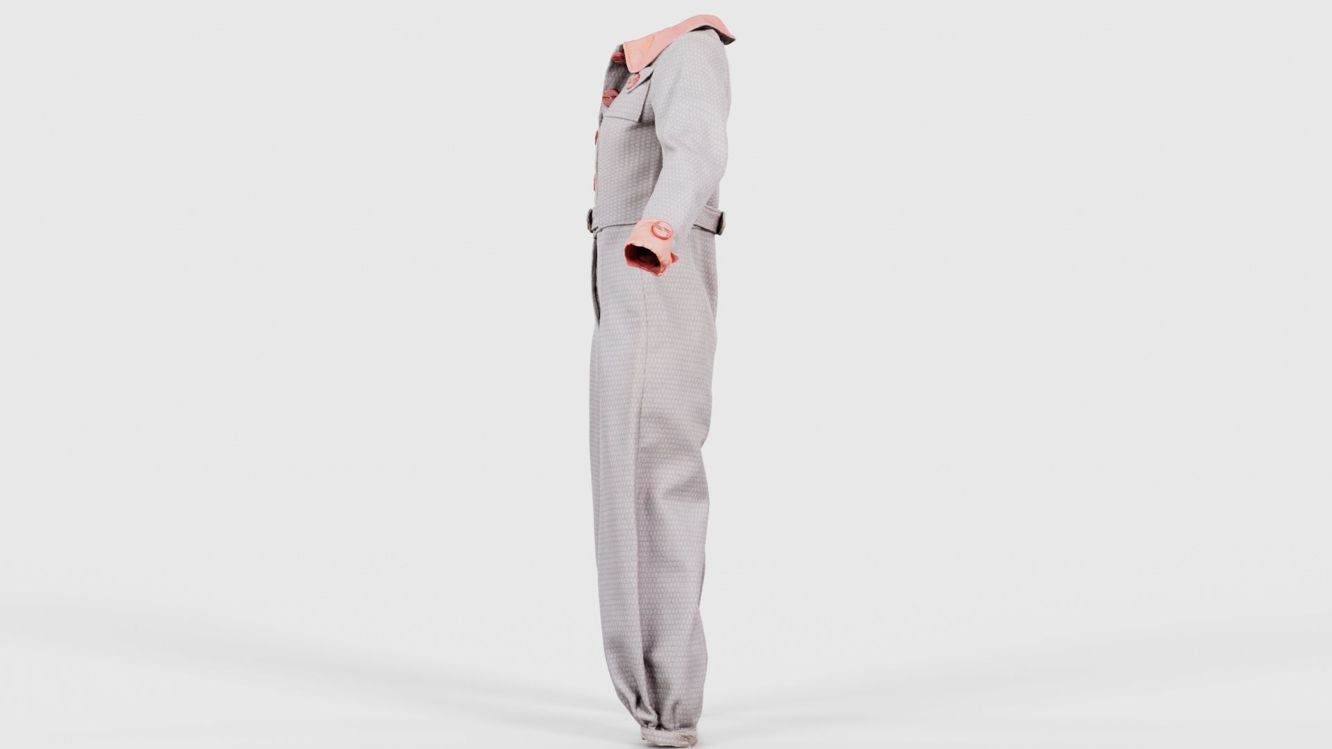 Pilot Bodysuit Open Low-poly 3D model_24