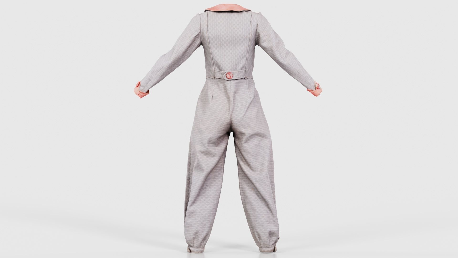 Pilot Bodysuit Open Low-poly 3D model_21