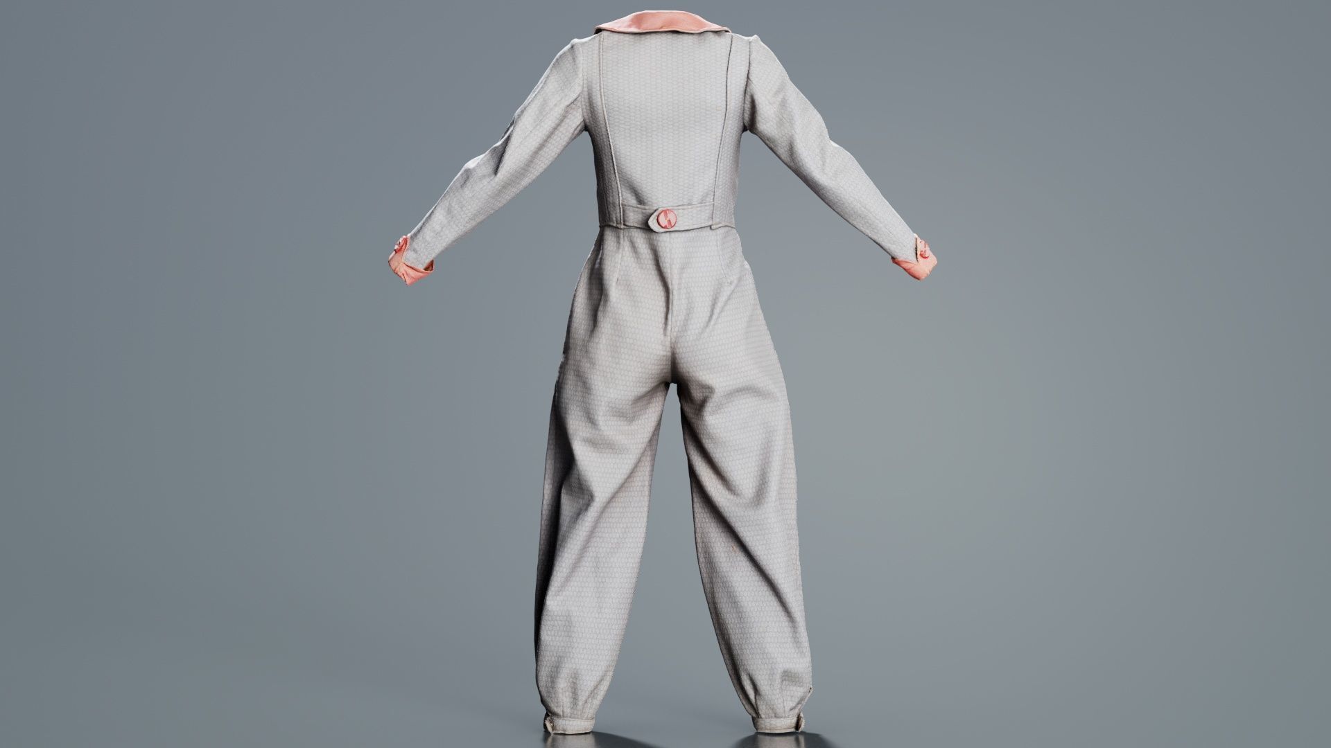 Pilot Bodysuit Open Low-poly 3D model_1