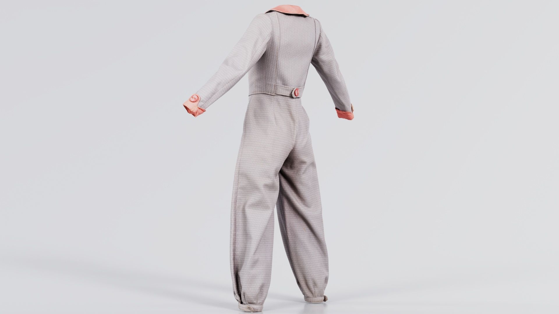 Pilot Bodysuit Open Low-poly 3D model_6