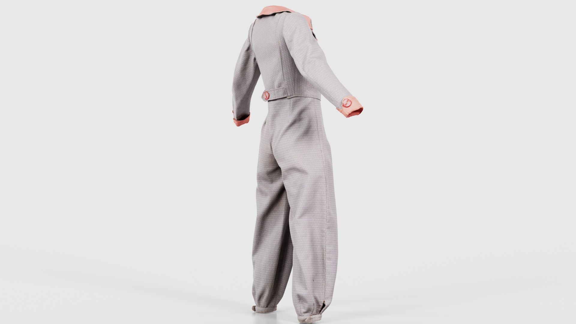 Pilot Bodysuit Open Low-poly 3D model_19