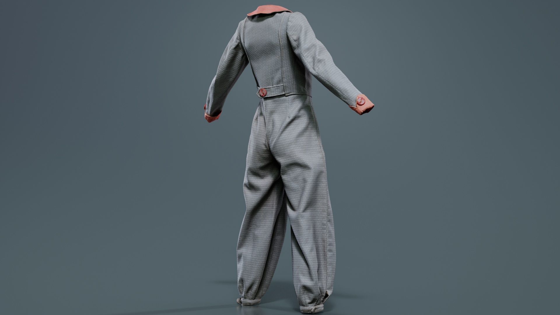 Pilot Bodysuit Open Low-poly 3D model_5