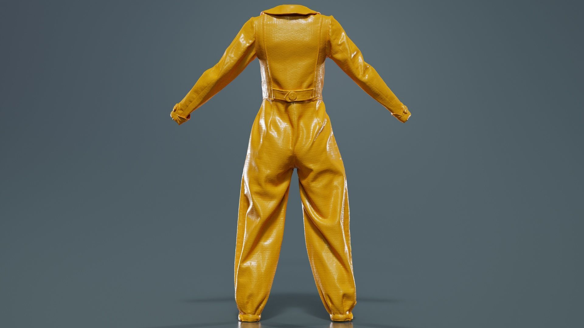 Pilot Bodysuit Open Low-poly 3D model_13