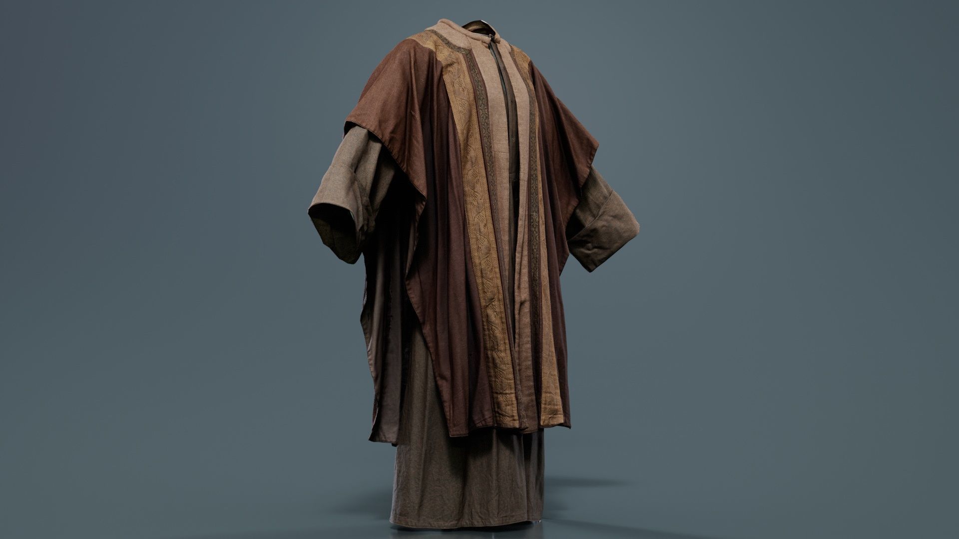 Priest Cape Low-poly 3D model_6