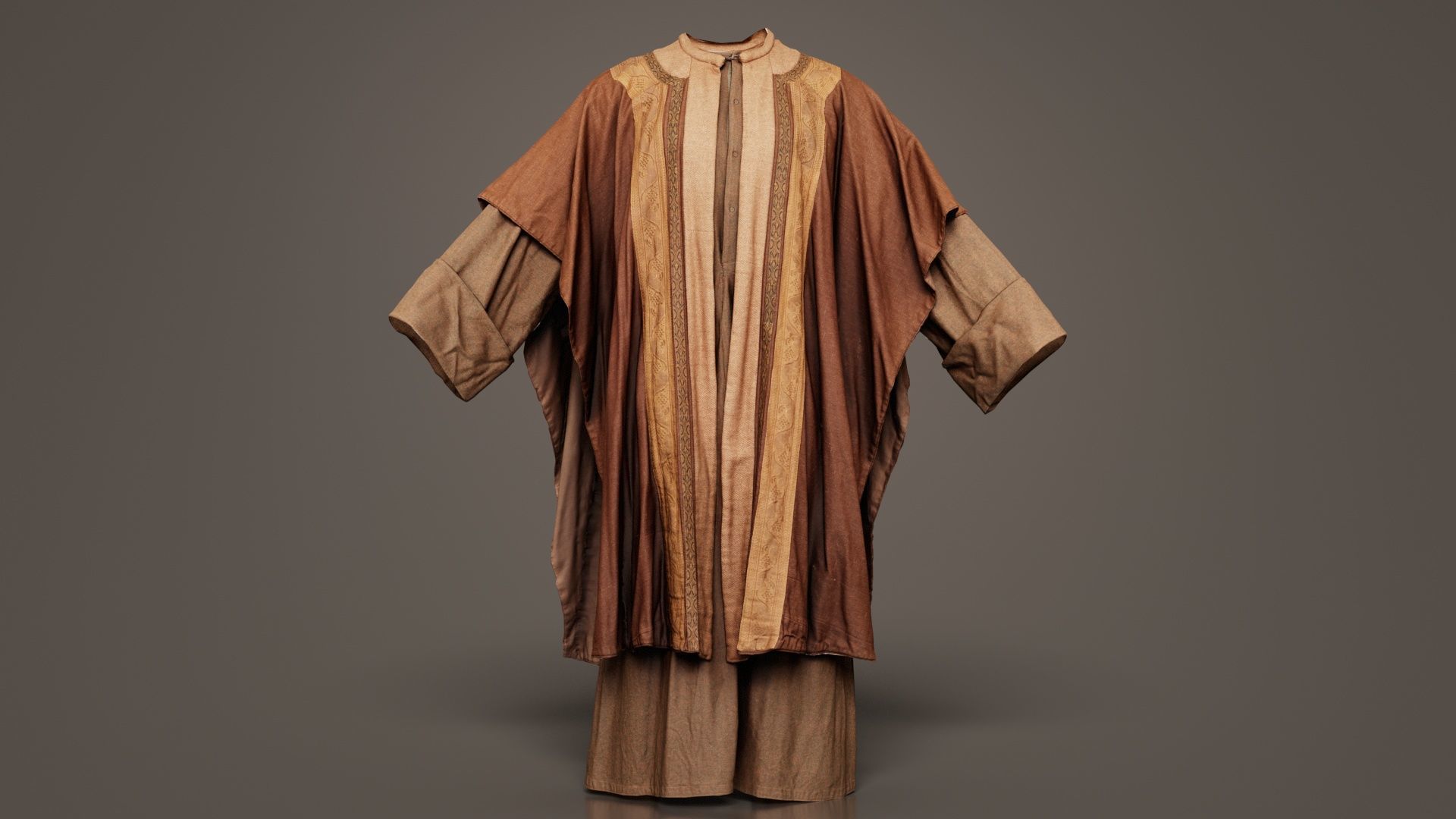 Priest Cape Low-poly 3D model_1