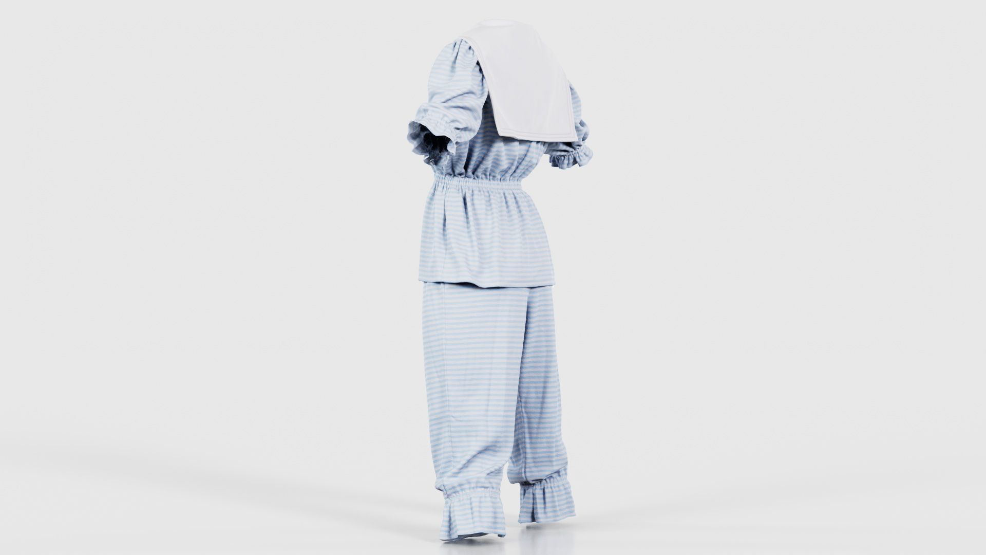 Stripey Swimsuit Low-poly 3D model_23