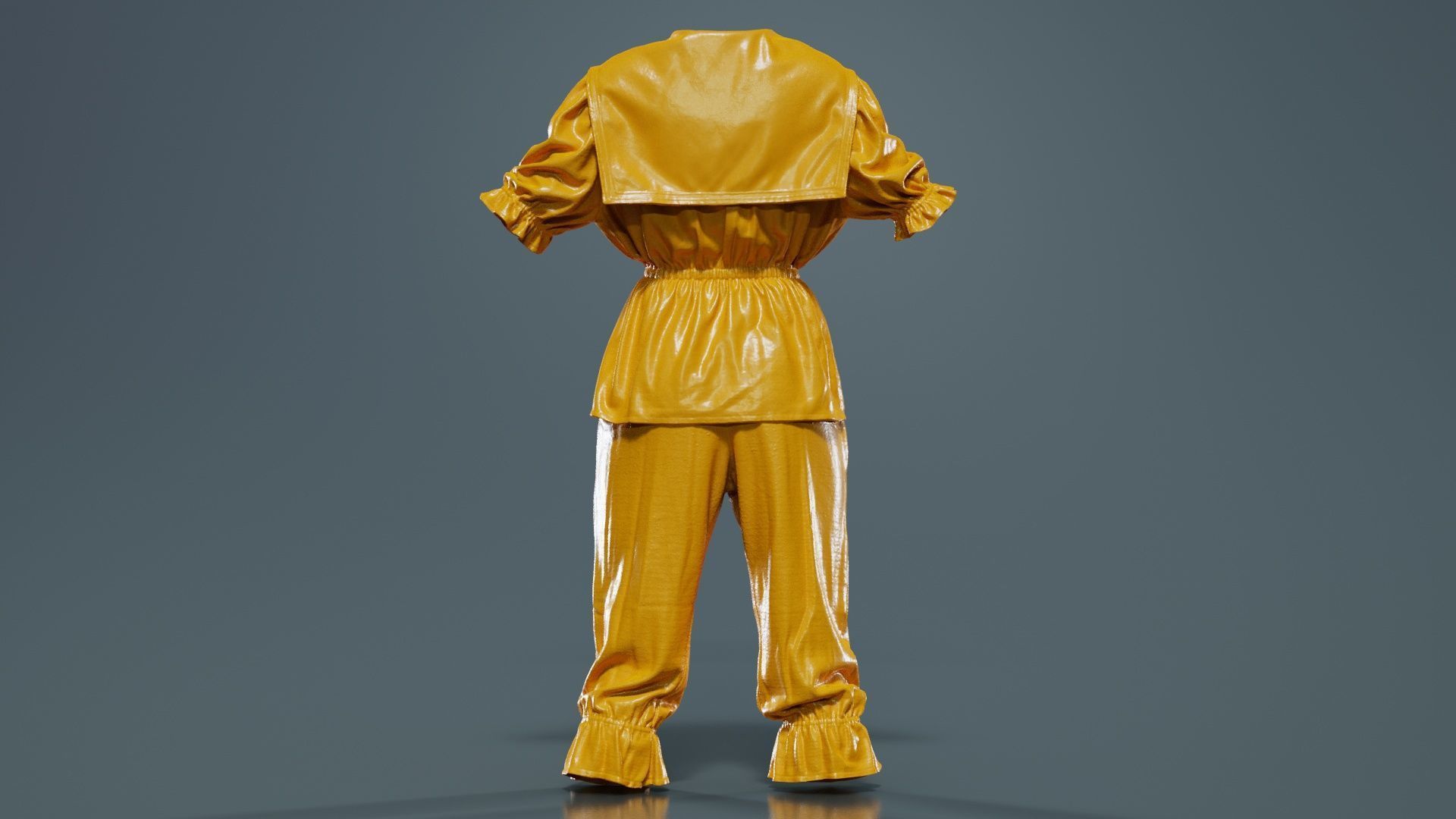 Stripey Swimsuit Low-poly 3D model_13